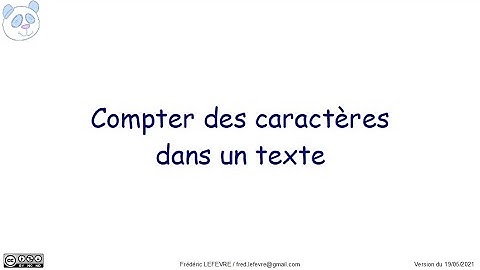 Python - Compter des caractères dans un texte