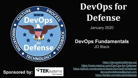 January 2020 DevOps for Defense - DevOps Fundamentals