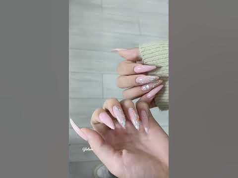 Наращивание ногтей+фольга - YouTube