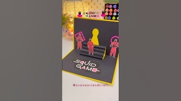 DIY SQUID GAME 3 Hide and Seek pop up invitation card tutorial
