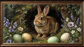 Samsung frame tv art.Vintage Easter Bunny Gallery | Cozy Easter Paintings  Frame TV Art 