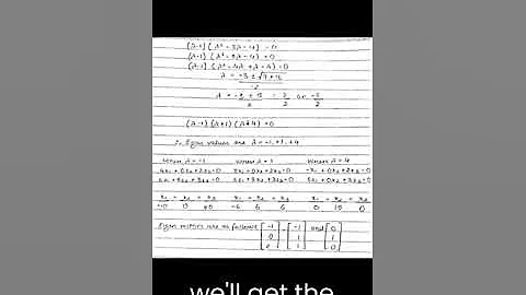 Applications of Eigen Values and Eigen Vectors