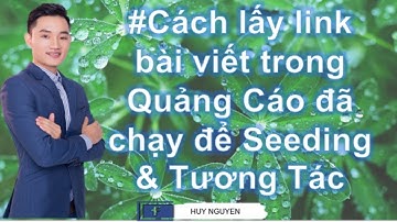 Cách lấy link bài viết trong Quảng Cáo đã chạy để Seeding & Tương Tác - Huy Nguyen