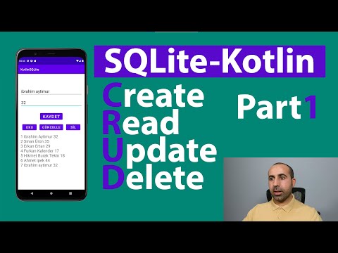 Kotlin SQLite Create, Insert, Read, Update ve Delete İşlemleri Detaylı Anlatım Part1 4K