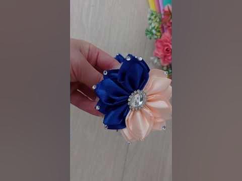 DIY 🎀 Бантики Цветы из атласной ленты #diy #arco #бантики # ...