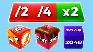 Jelly Run Diamond Mode vs 2048 Cube Running | Ultimate Jelly Run Score 256T vs 4T Gameplay screenshot 2