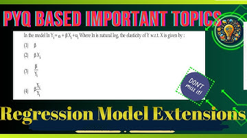 Ugc Net Economics| How to find REGRESSION EXTENSION MODEL Elasticity | ECONOMETRICS
