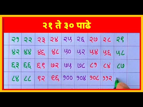 11  30   padhe 11 te 30 I table 11 to 30 in marathi