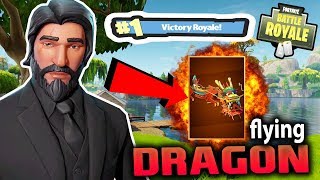 FLYING DRAGON!!  #1 VICTORY ROYALE | FORTNITE BATTLE ROYALE screenshot 5