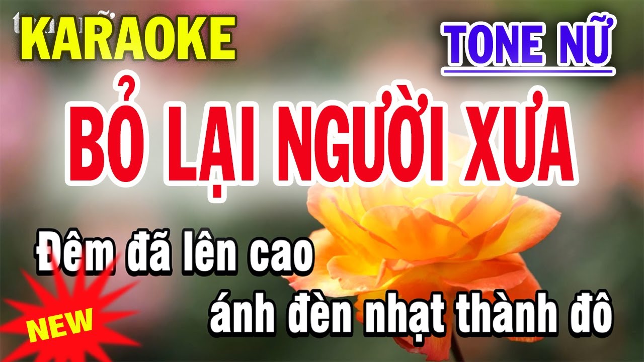 Bỏ Lại Người Xưa Karaoke Tone Nữ - ST CNS Tiến Thành
