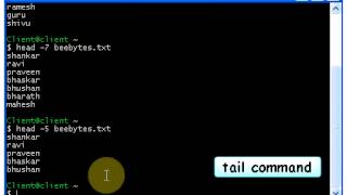 Unix commands - 05 - Working with Head and Tail command
