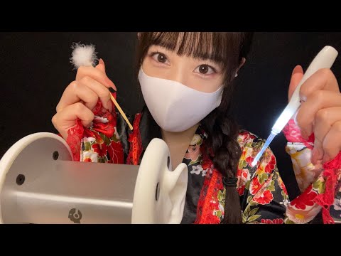 【ASMR】和装で耳かき！💕~新居トークあり〜