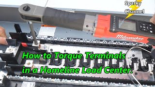 How to Torque Terminals in a Square D Homeline Load Center