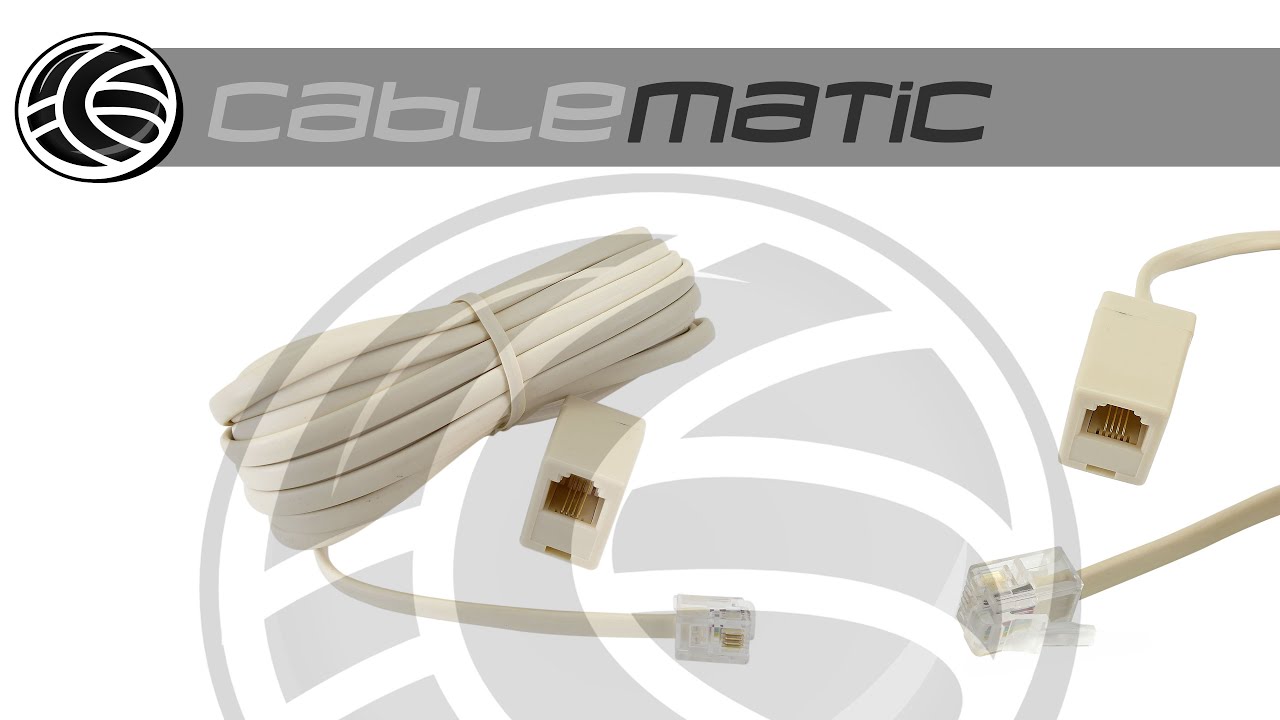 Telephone Cable RJ11 4-Wire (15m) - Cablematic