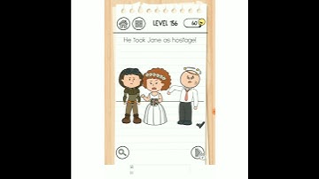 brain test 3  level 156 he took jane as a hostage