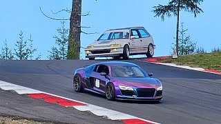 Trying to Catch a Audi R8 with a B20 VTEC Honda Civic EF Hatch | OnGrid Track Day 2/3/24