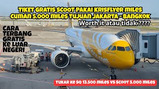 Pengalaman Tukar Tiket Gratis Scoot Pakai Krisflyer Miles - Worth It Atau Tidak ???