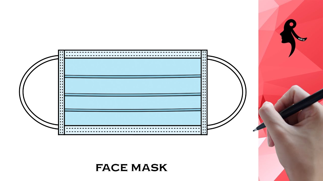 How To Draw Medical Face Mask In Easy Steps Youtube