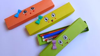 How to make paper pencil case | Origami pencil case | DIY Pen case | step by step paper pencil case