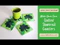 How to Sew Quilted St. Patrick's Day Coasters : Easy Shamrock Decor