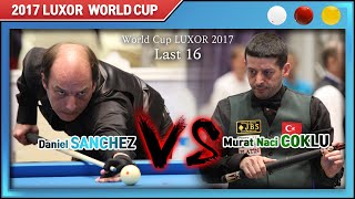 [2017 룩소르 3쿠션 월드컵] 16강 다니엘 산체스 Daniel SANCHEZ vs 무랏 나시 초클루 Murat Naci COKLU