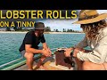 Lighting a fire on a small boat  lobster rolls