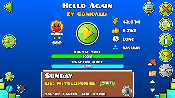 Geometry Dash (FEATURED) (ALL COINS) Hello Again BY Comically ID97950911