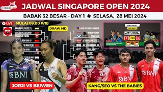 Jadwal Singapore Open 2024 hari ini, day1 ~ Jorji vs USA ~ The Babies vs Korea ~BaKri vs The daddies