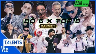 Tổng hợp 6 tiết mục BỘ 6 QUYỀN LỰC feat với TOP 8 CHUNG KẾT RAP VIỆT chất phát ngất