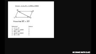 Prove Line Segments are Congruent given two Triangles