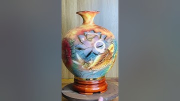 Bình hút tài lộc Cá chép vượt Vũ Môn họa vàng 24k cực sang trọng, đẳng cấp #shorts