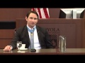 Former Army Capt. William Swenson, Medal of Honor recipient, addresses Loyola