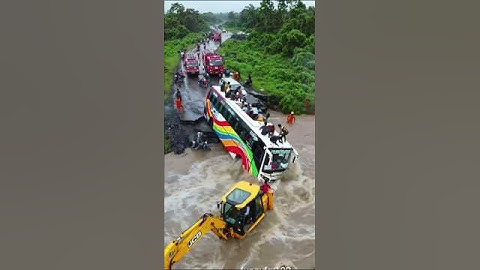Terrifying Bus Rescue on Broken Bridge | Massive Flood Emergency | Realistic 3D Simulation
