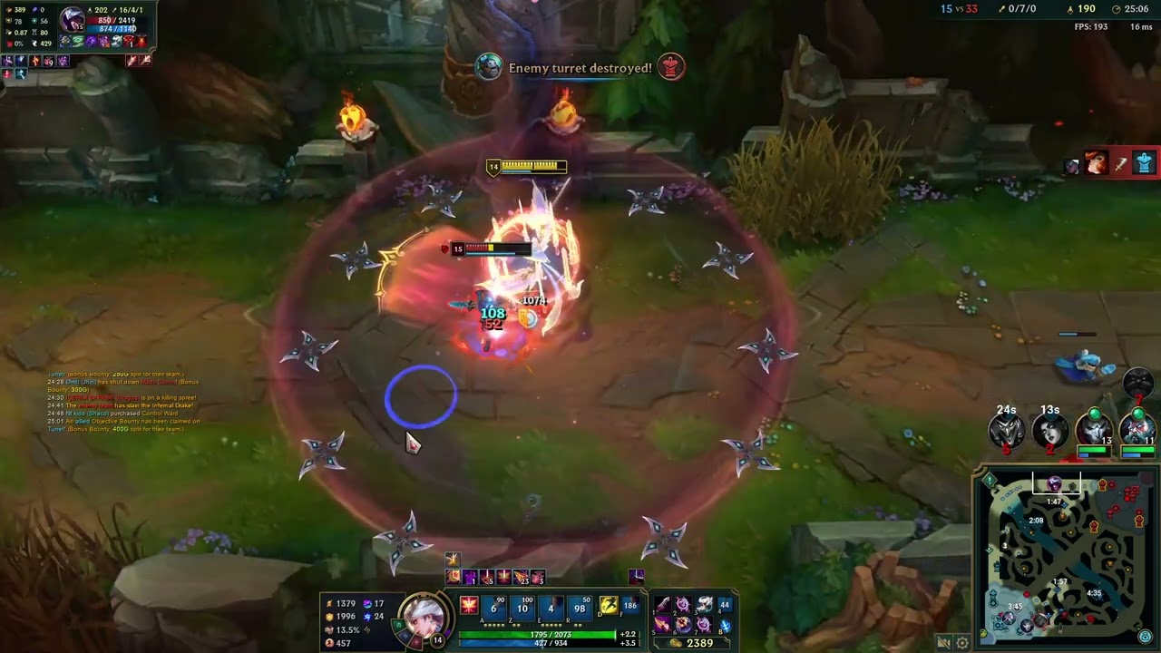 0/7/0 kayle vs 16/4 talon