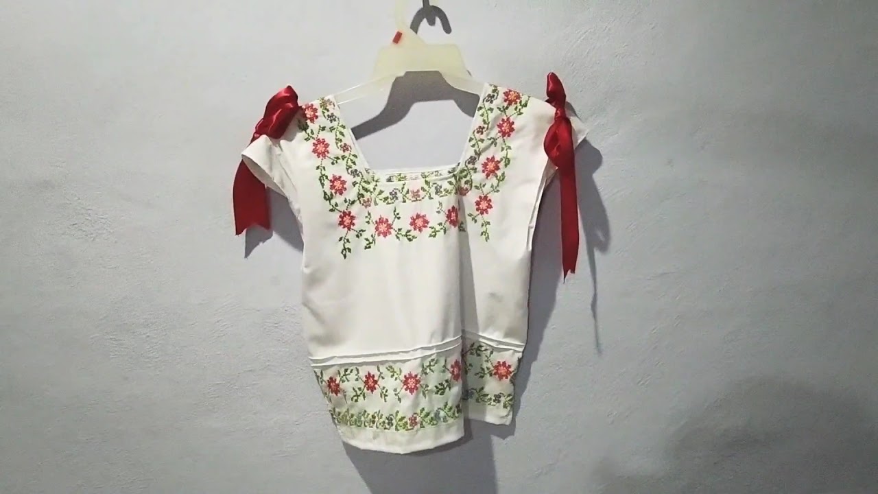 Blusa yucateca hilo contado| punto de cruz | - thptnganamst.edu.vn