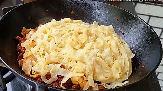 Delicious Uzbek national dish "Kaishi-osh" for LUNCH or DINNER