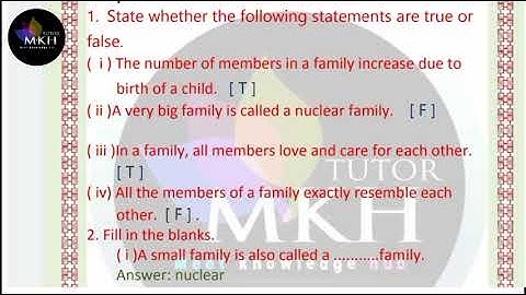 EVS Class-3 Chapter-1 Part-2  Relations and Relatives (English Medium) Student Advisor