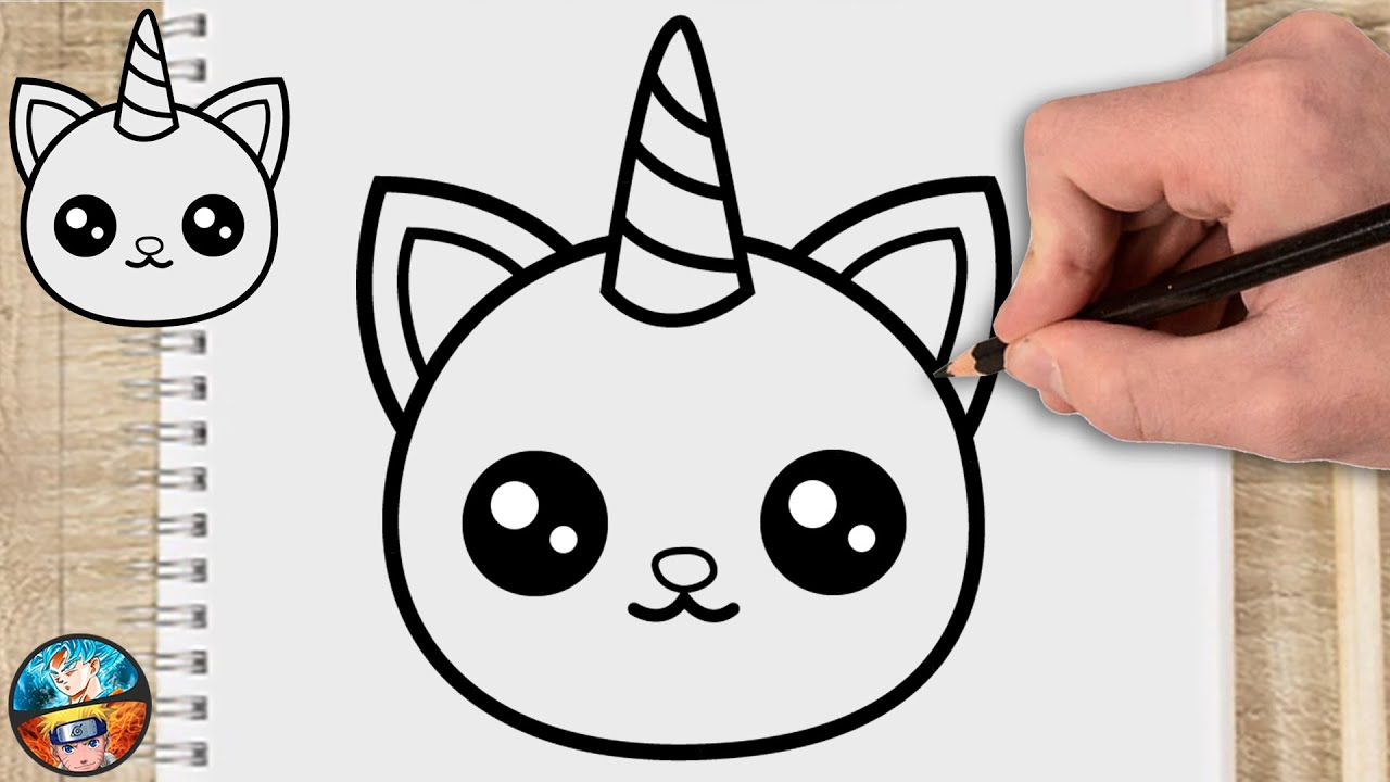 COMO Desenhar um UNICÓRNIO FOFINHO KAWAII 