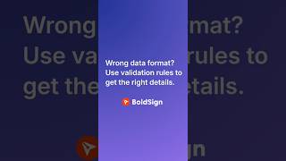 Wrong data format? Use validation rules to get the right details