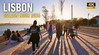 Lisbon Walking Tour 2026 — Chiado to Praça do Comércio at Golden Hour 4K