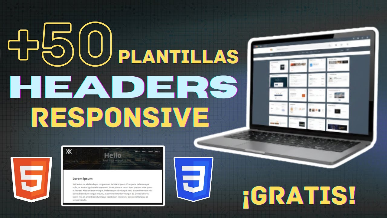 +50 Headers Responsive HTML y CSS PLANTILLAS | Página con plantillas de ...