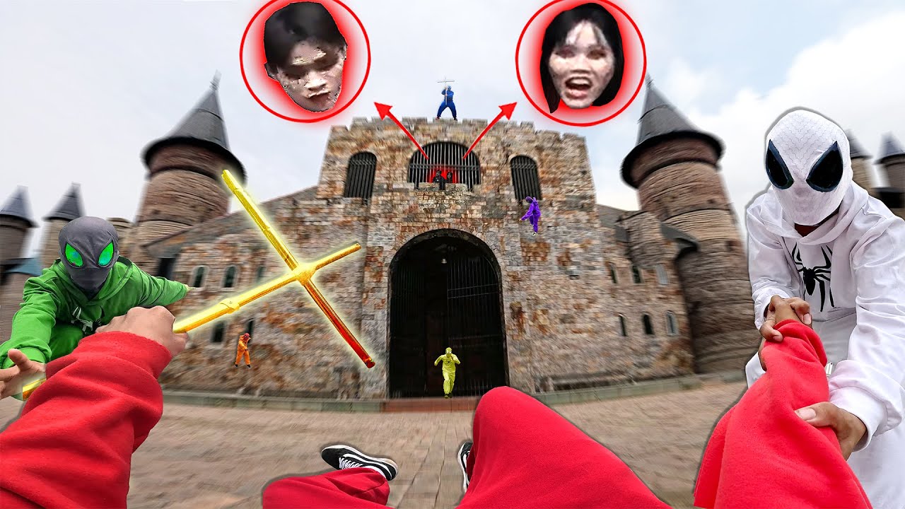 8 Spider-Man Bros Search For Treasure in The Vampires Serbian CASTLE ( Mystery Action POV )
