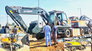 Wow! New Zero Meter Hyundai Excavators Unloading First Time In Pakistan From China