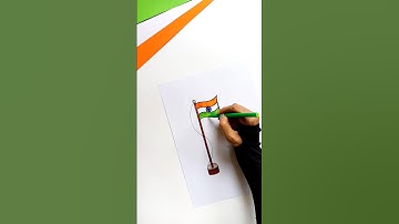 ❤️ Independence day easy drawing for kids| Draw National flag #shorts #independenceday  #flagdrawing