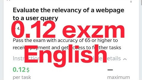 Evaluate the relevancy of a webpage to a user query exzm 0.12
