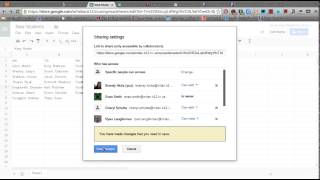 Google Docs: Change Share Settings
