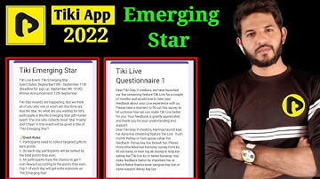 Tiki emerging star form | Tiki apps questionnaire live form | Tiki apps new updates| Tiki  blue tick