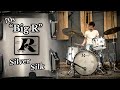 70s rogers big r drum kit  silver silk