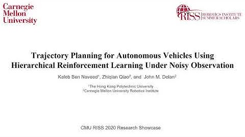 Trajectory Planning for Autonomous Vehicles: Carnegie Mellon RI Summer Scholar Kaleb Ben Naveed