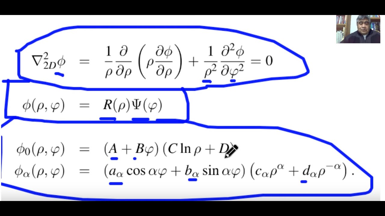 Separación de variables. Ecuación de Laplace en coordenadas polares, solución general. YouTube Separación de variables. Ecuación de Laplace en coordenadas polares, solución general. YouTube